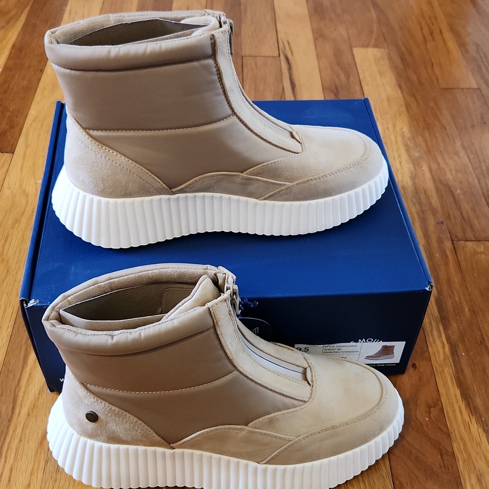 White Mountain Water Resistant Front Zip Downtown Sneaker Boots NWT Size 9.5 M - Picture 7 of 10